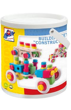 Imaginea produsului 'Set de construcție la găleată 140 piese de lemn'