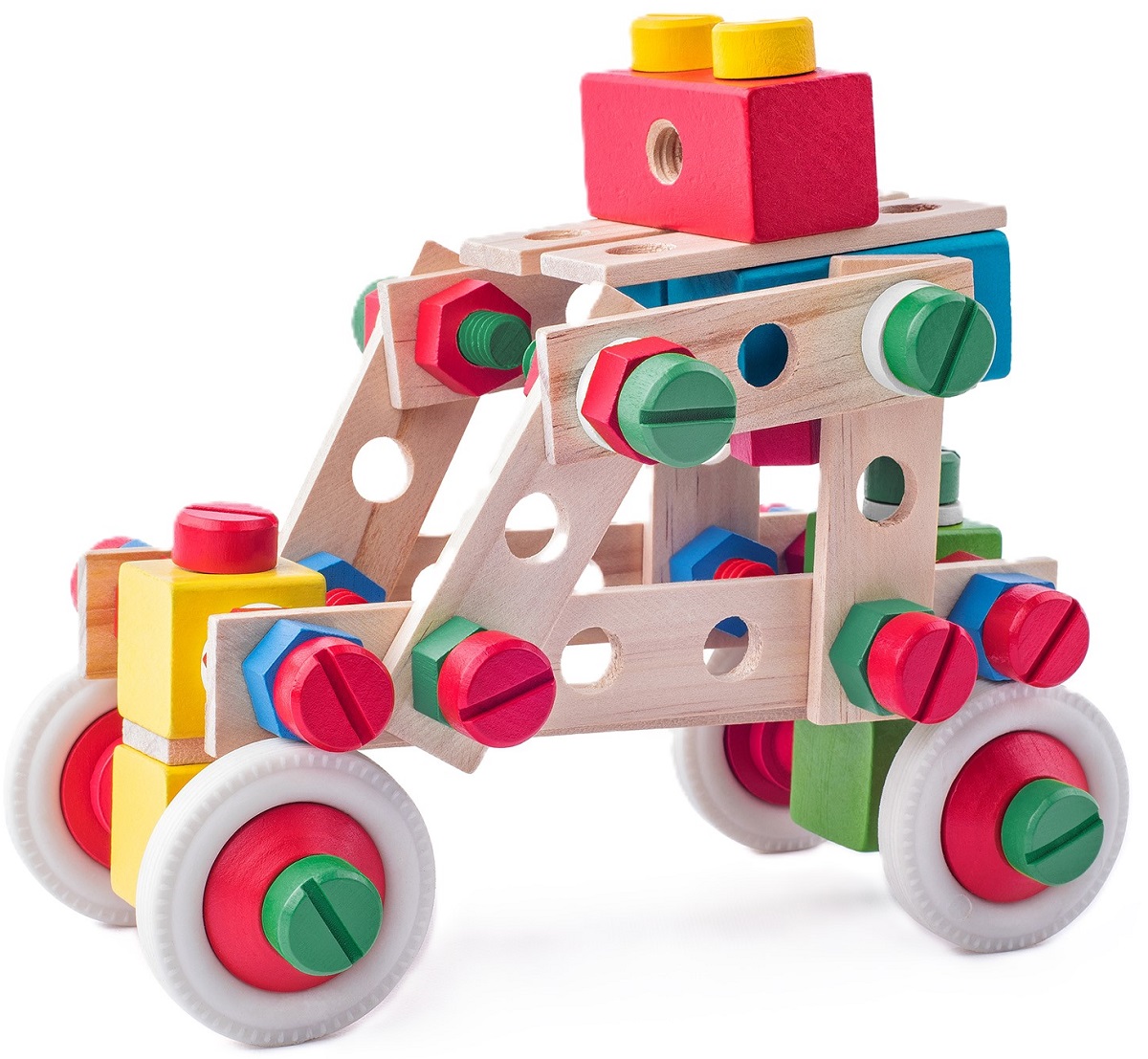 Imaginea produsului 'Set de construcție la găleată 140 piese de lemn'