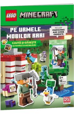 Coperta cărții 'LEGO Minecraft: Pe urmele mobilor rari + Minifigurină LEGO'
