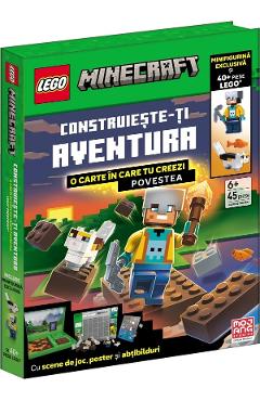 Coperta cărții 'Lego Minecraft: Construieste-ți aventura Minecraft. Activități cu abțibilduri'