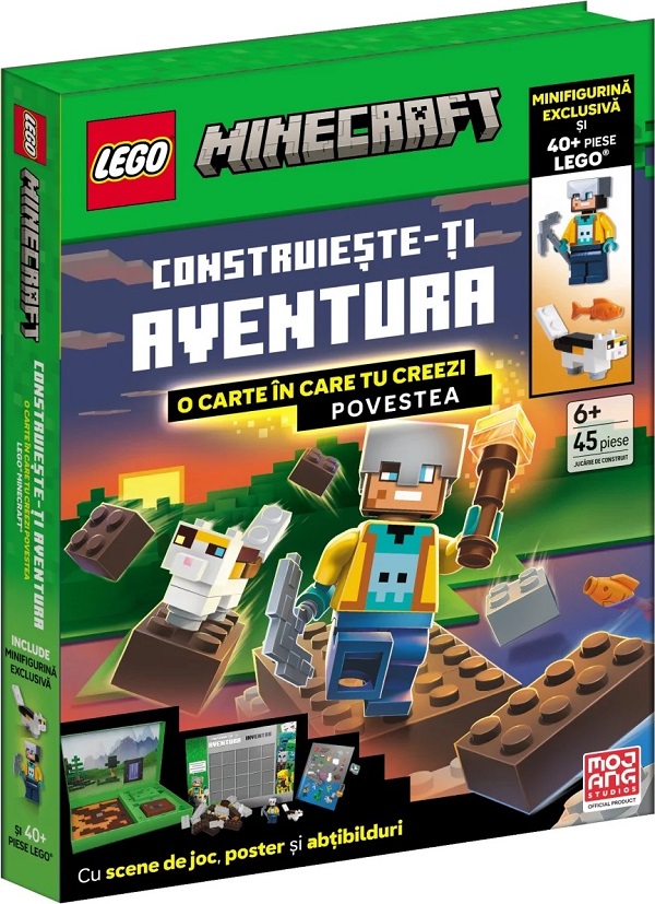 Coperta cărții 'Lego Minecraft: Construieste-ți aventura Minecraft. Activități cu abțibilduri'
