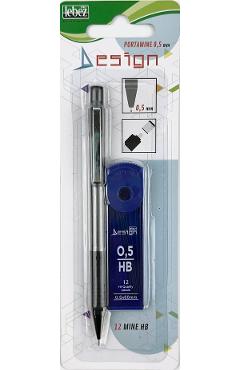 Imaginea produsului 'Creion mecanic Gri 0.5mm + rezerve HB'
