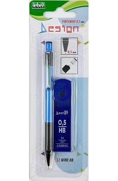 Imaginea produsului 'Creion mecanic Albastru 0.5mm + rezerve HB'