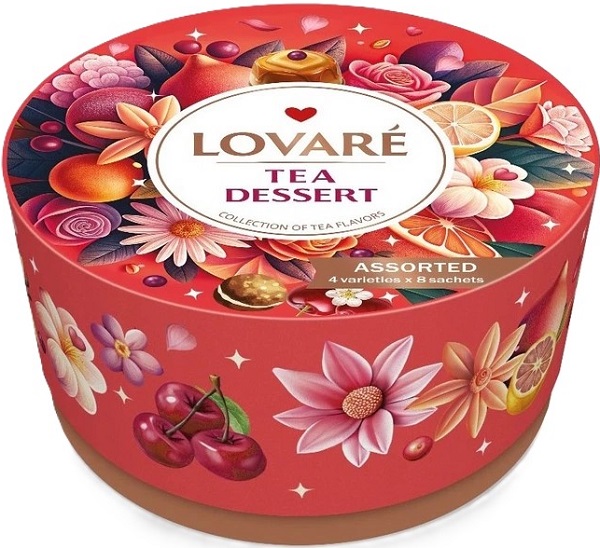 Imaginea produsului 'Set ceai: 4 arome x 8 pliculețe. Tea Dessert 32 plicuri asortate'