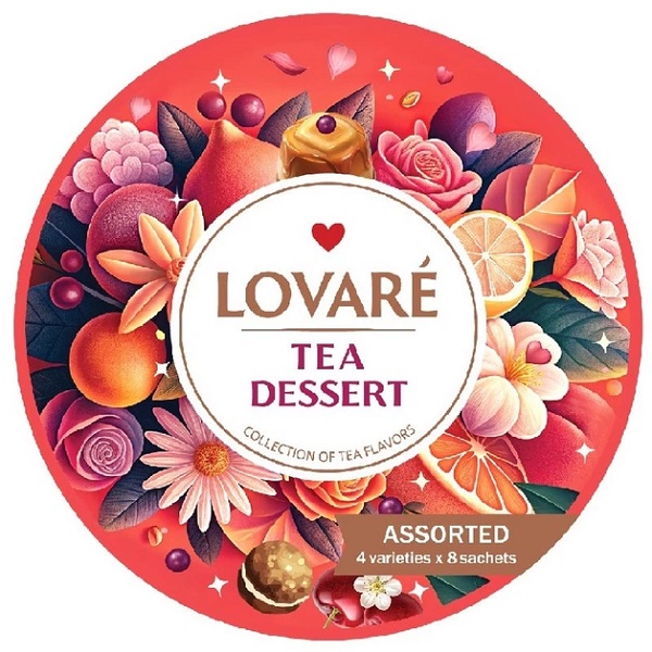 Imaginea produsului 'Set ceai: 4 arome x 8 pliculețe. Tea Dessert 32 plicuri asortate'