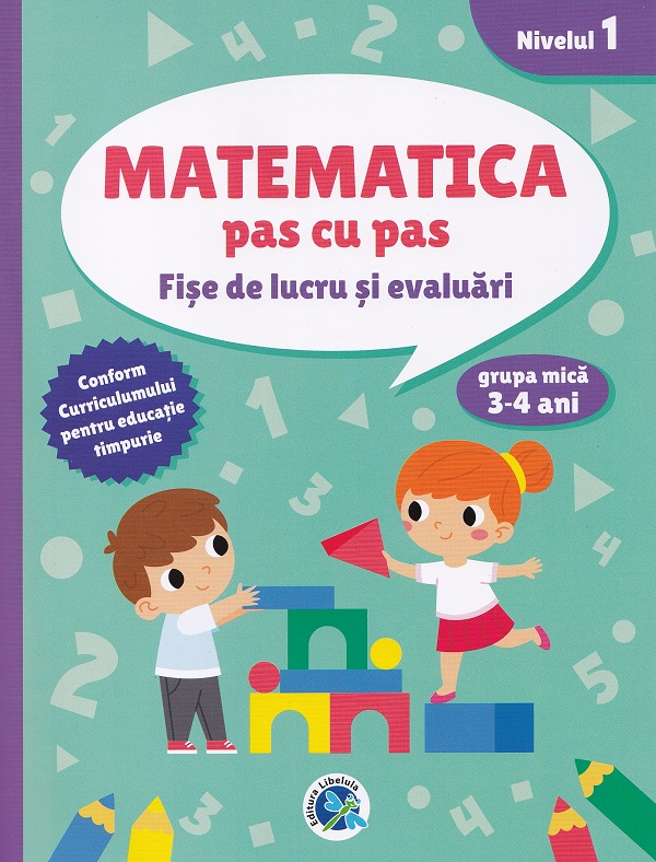 Coperta cărții 'Matematica pas cu pas 3-4 ani - Luminița Albu'