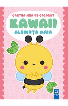 Coperta cărții 'Cartea mea de colorat: Kawaii. Albinuța Maia'