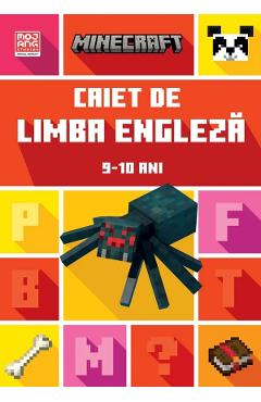 Coperta cărții 'Minecraft. Caiet de limba engleză 9-10 ani - Dan Whitehead, Jon Goulding'