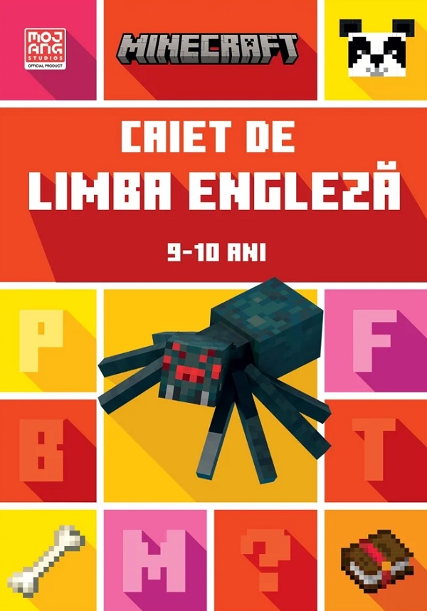 Coperta cărții 'Minecraft. Caiet de limba engleză 9-10 ani - Dan Whitehead, Jon Goulding'