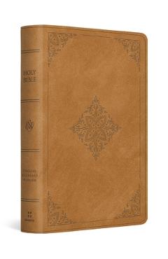 ESV Large Print Bible (Trutone, Nubuck Caramel, Fleur-De-Lis Design) -