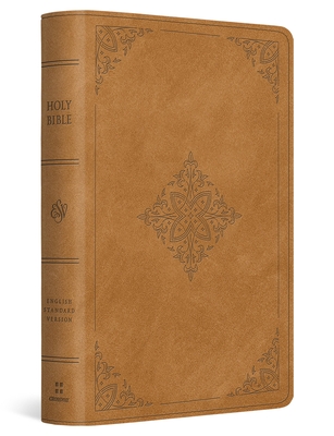 Coperta cărții 'ESV Large Print Bible (Trutone, Nubuck Caramel, Fleur-De-Lis Design) -'