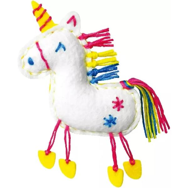Set de cusut DIY: Decoratiune topper pentru creion. Unicorn