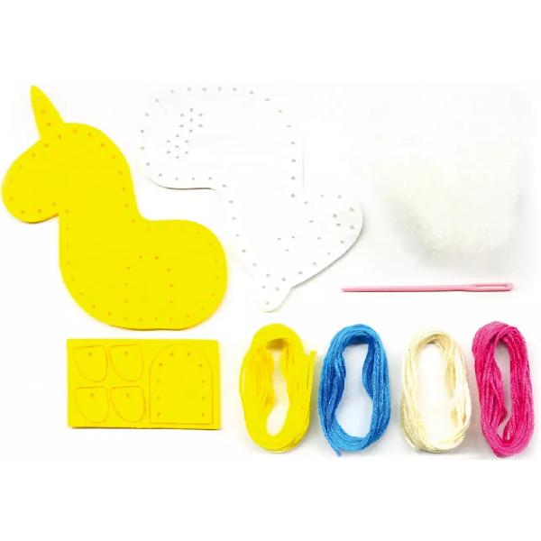 Set de cusut DIY: Decoratiune topper pentru creion. Unicorn