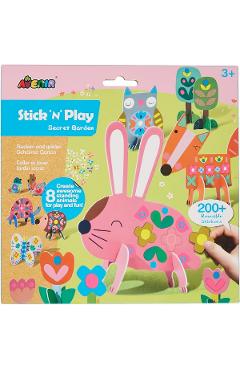 Imaginea produsului 'Joc creativ Stick ’N’ Play cu scene 3D și stickere repoziționabile: Grădina secretă'