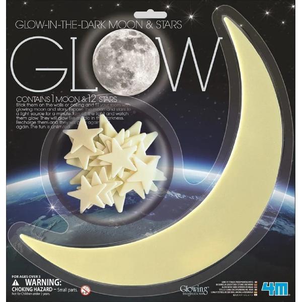 Decoratiuni de perete fosforescente: Luna si stelele