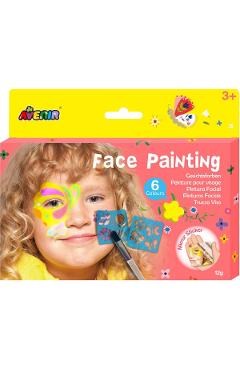 Imaginea produsului 'Trusă make-up pictură față cu șabloane incluse: Flori și fluturi'