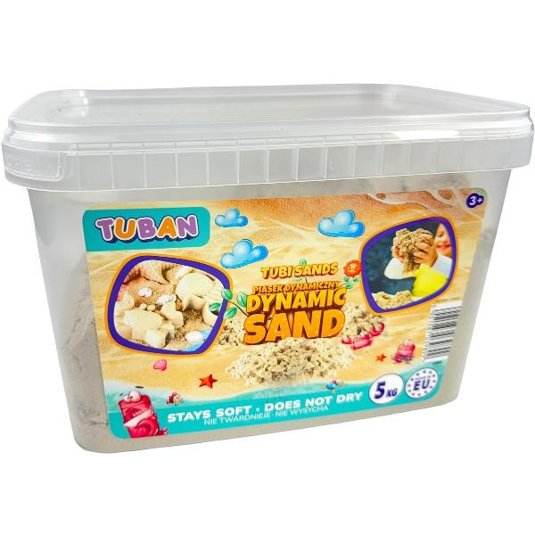 Nisip senzorial modelabil in cutie, natural, 5 kg