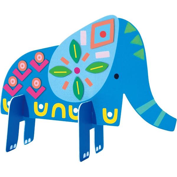 Joc creativ Stick 'N' Play cu scene 3D si stickere repozitionabile: Animale safari