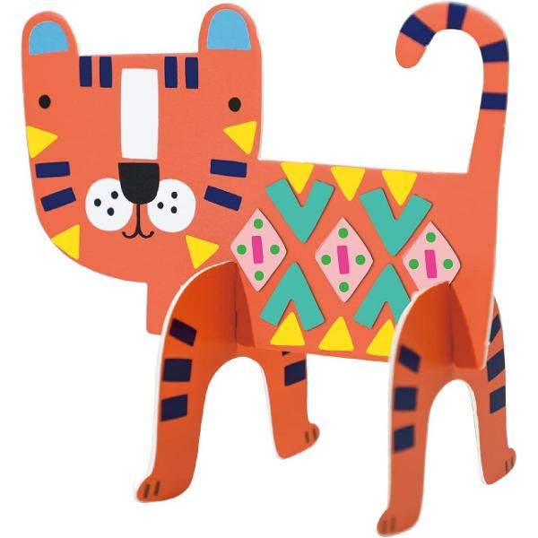 Joc creativ Stick 'N' Play cu scene 3D si stickere repozitionabile: Animale safari