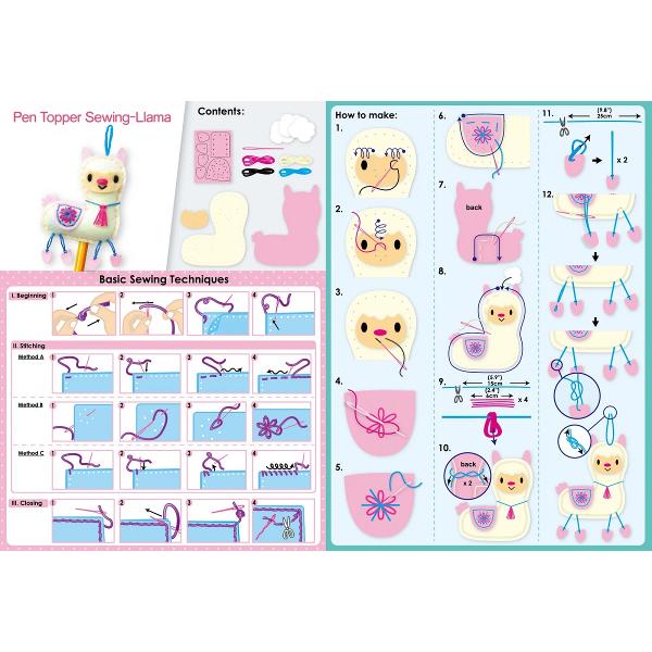 Set de cusut DIY: Decoratiune topper pentru creion. Lama