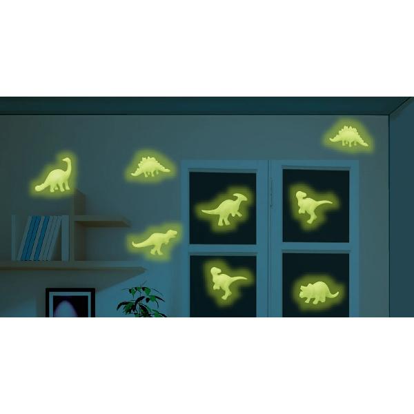 Decoratiuni de perete fosforescente: Dinozauri 3D
