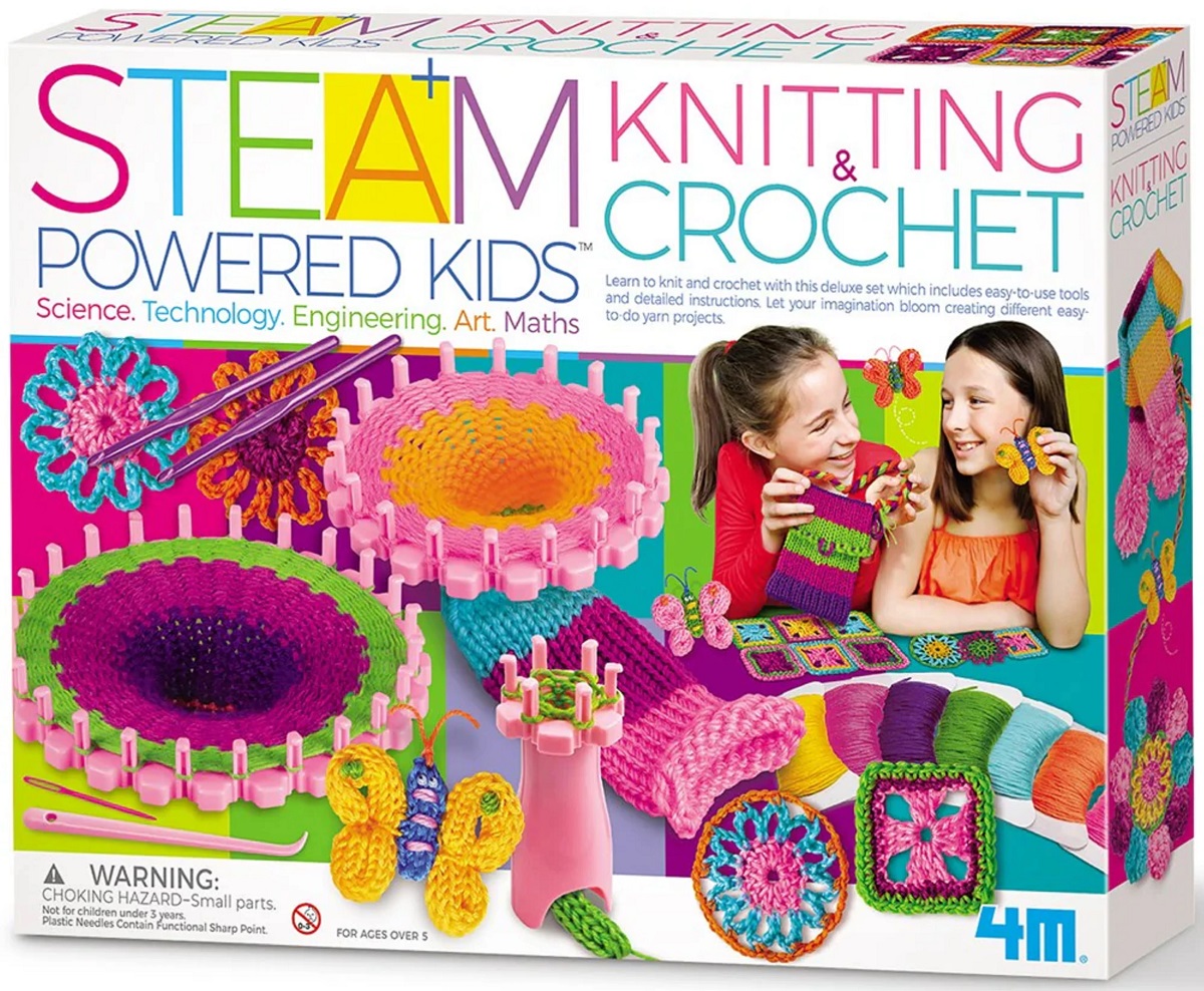 Imaginea produsului 'Kit experimente STEAM. Tricotat și croșetat'
