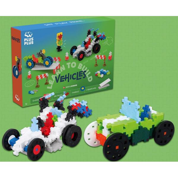 Set constructie Plus-Plus: Invata sa construiesti vehicule