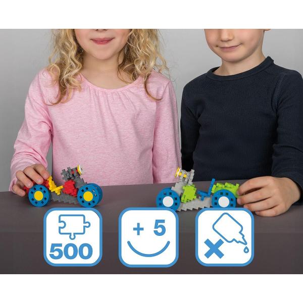 Set constructie Plus-Plus: Invata sa construiesti vehicule
