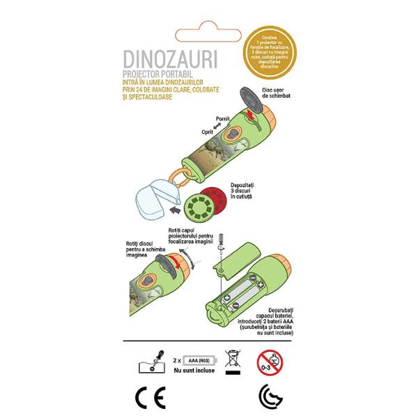 Proiector portabil. Dinozauri