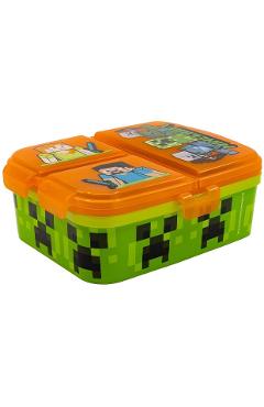 Imaginea produsului 'Cutie alimentară sandwich cu 4 compartimente. Minecraft'