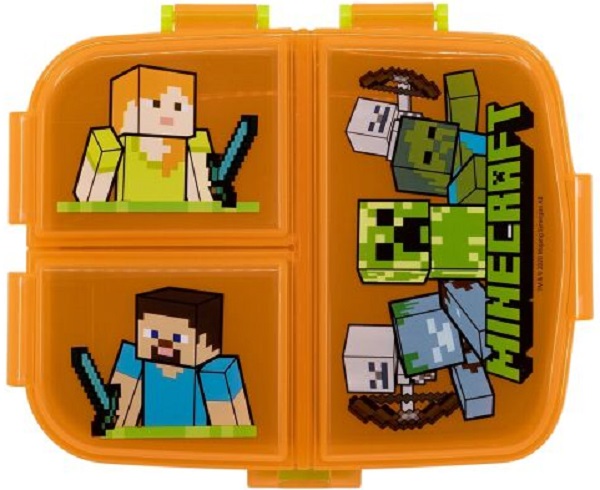 Imaginea produsului 'Cutie alimentară sandwich cu 4 compartimente. Minecraft'