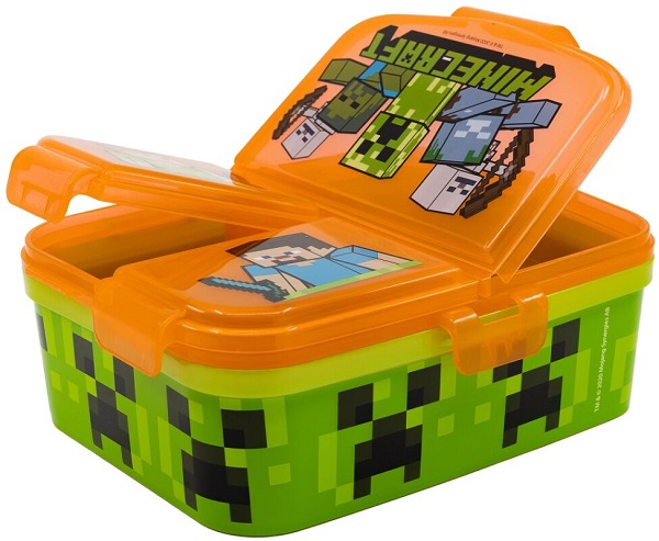 Imaginea produsului 'Cutie alimentară sandwich cu 4 compartimente. Minecraft'