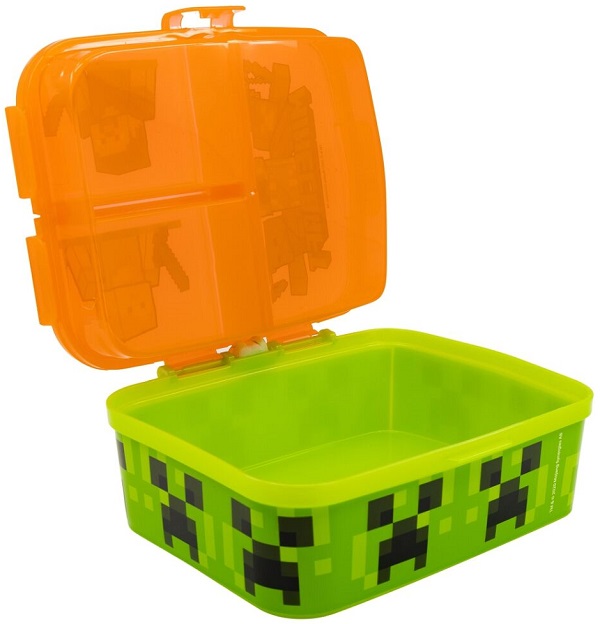 Imaginea produsului 'Cutie alimentară sandwich cu 4 compartimente. Minecraft'