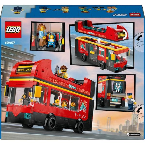 Lego City. Autobuz turistic rosu cu etaj
