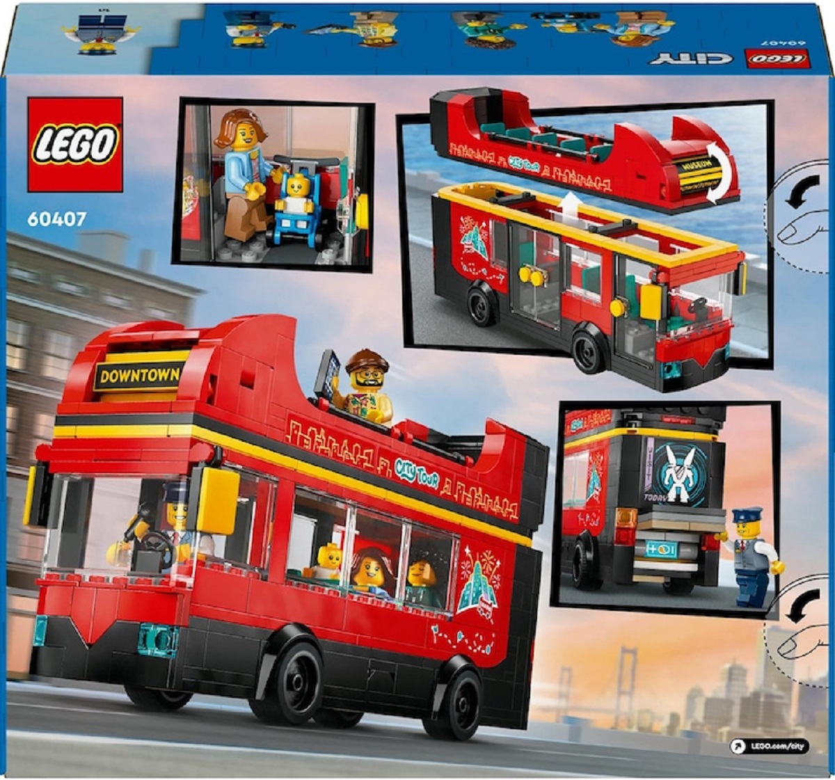 Imaginea produsului 'Lego City. Autobuz turistic roșu cu etaj'