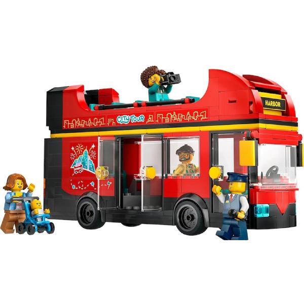 Lego City. Autobuz turistic rosu cu etaj