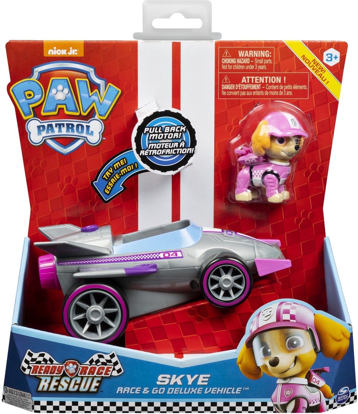 Imaginea produsului 'Mașina de curse cu sunete și motor pull-back. Paw Patrol. Skye'