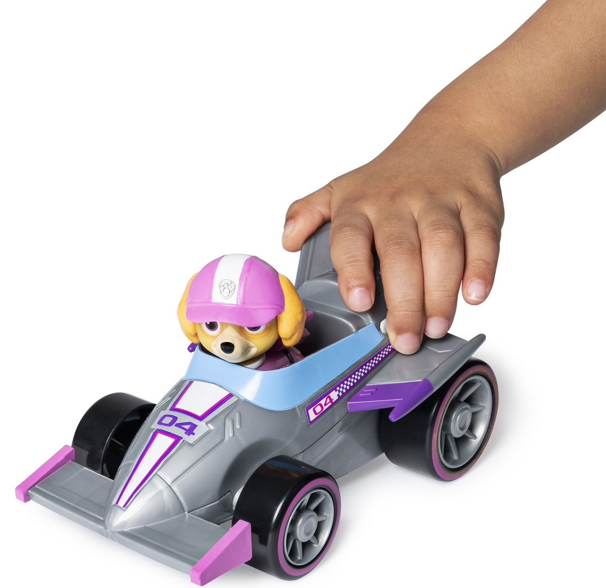 Imaginea produsului 'Mașina de curse cu sunete și motor pull-back. Paw Patrol. Skye'