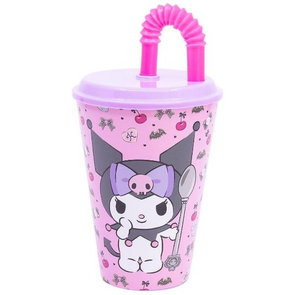 Pahar cu pai flexibil. Kuromi