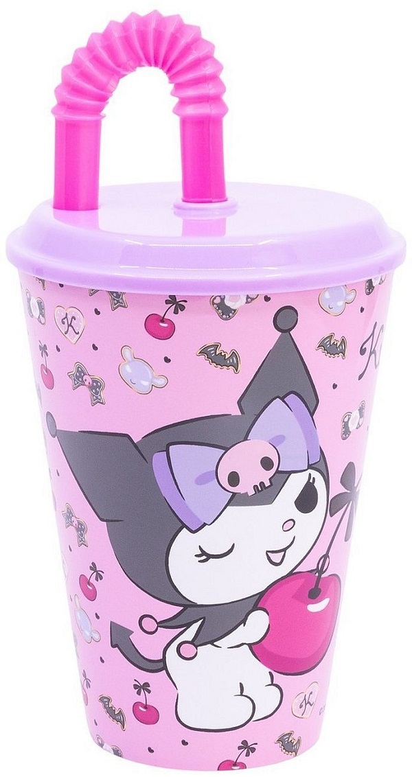 Imaginea produsului 'Pahar cu pai flexibil. Kuromi'