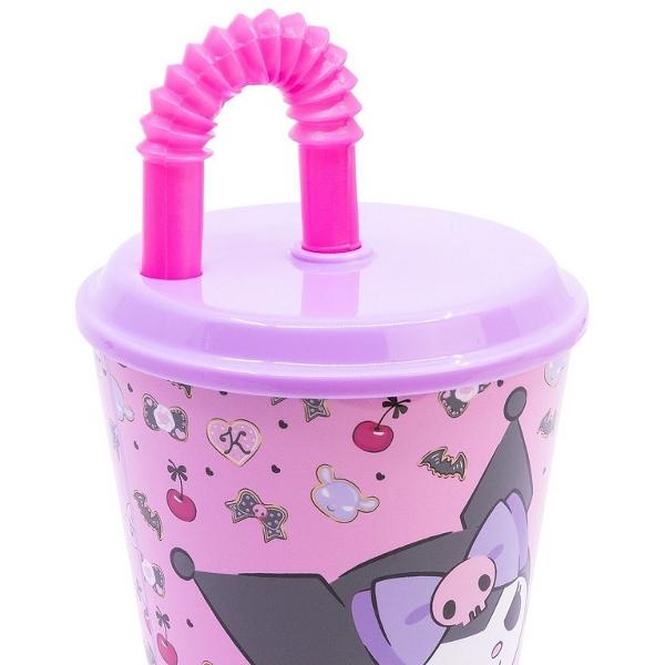 Pahar cu pai flexibil. Kuromi