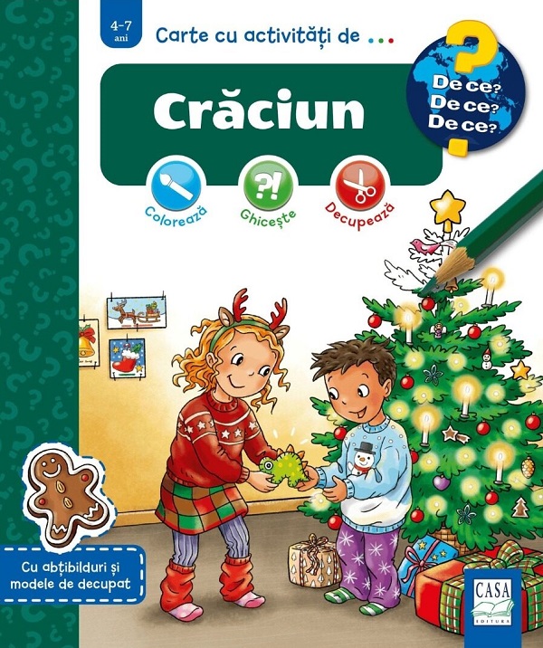 Coperta cărții 'Carte cu activități de Crăciun - Elke Broska'