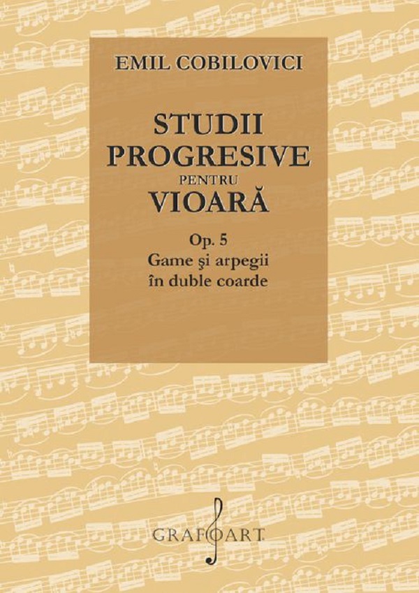 Coperta cărții 'Studii progresive pentru vioară Op.5 - Emil Cobilovici'