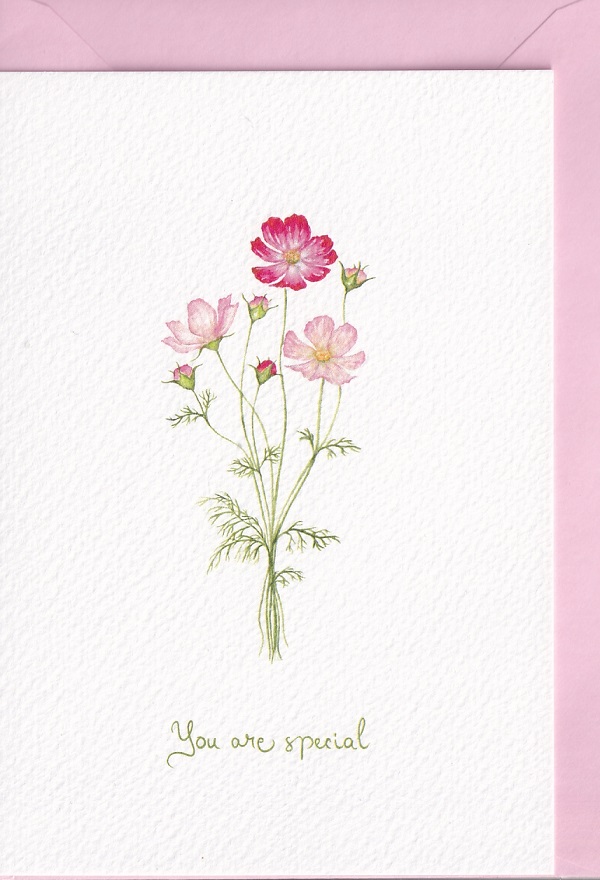 Imaginea produsului 'Felicitare: You are special. Flori roz. Mai Colorat'