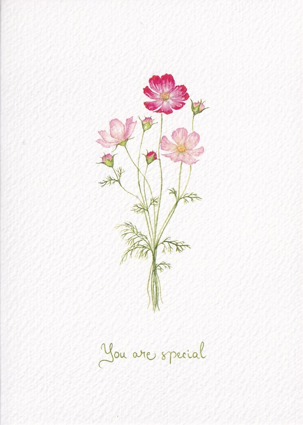 Imaginea produsului 'Felicitare: You are special. Flori roz. Mai Colorat'