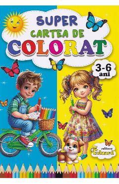 Coperta cărții 'Super cartea de colorat 3-6 ani'