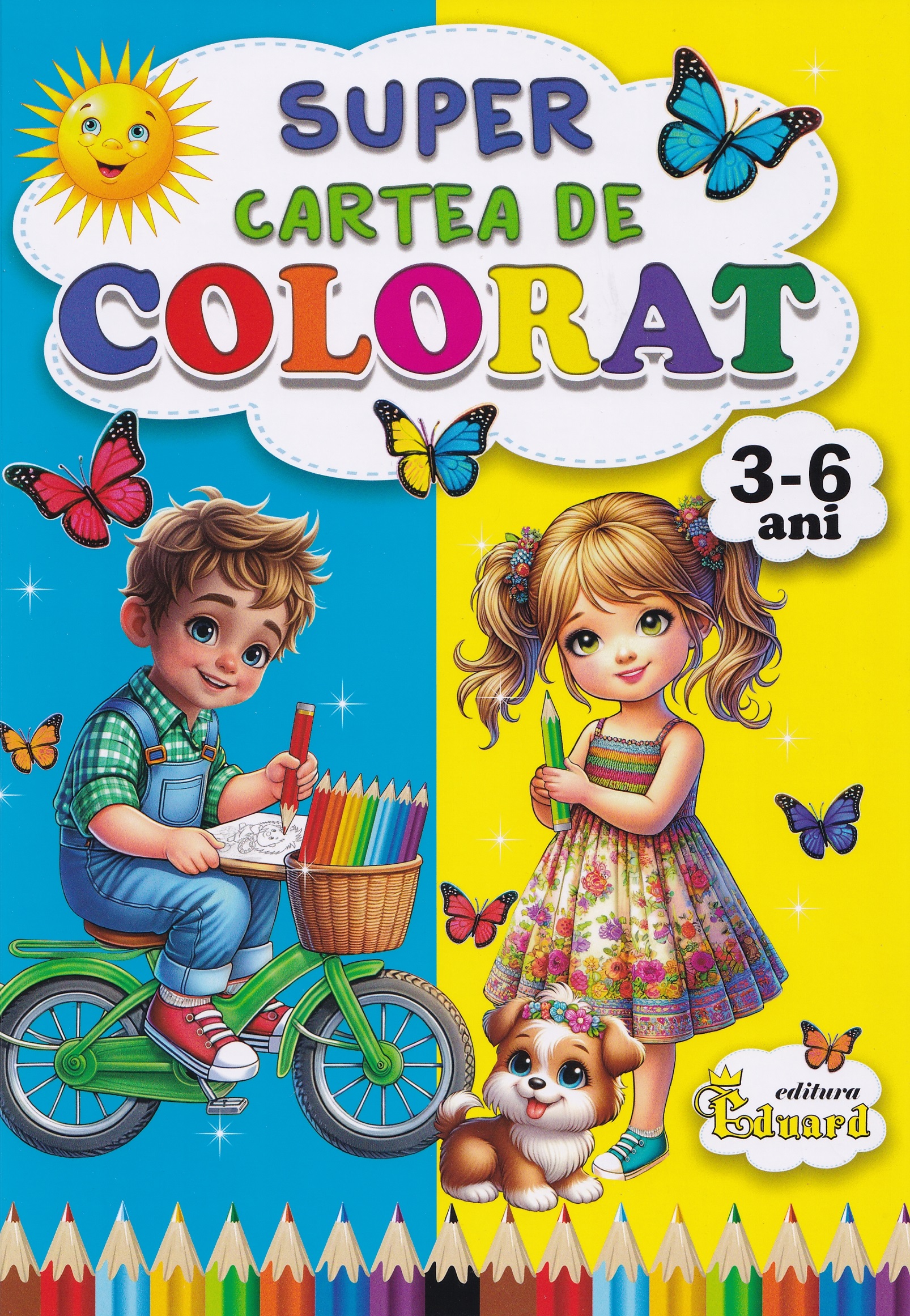 Coperta cărții 'Super cartea de colorat 3-6 ani'