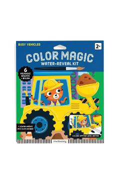 Coperta cărții 'Busy Vehicles Color Magic Water-Reveal Kit -'