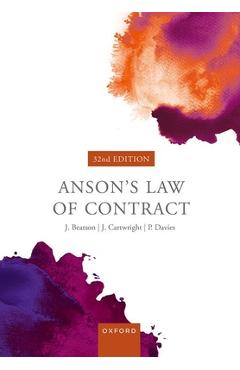 Anson's Law of Contract - Jack Beatson Fba