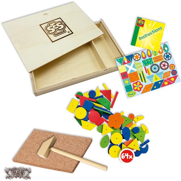 Set constructie: Hammer Tic in cutie din lemn